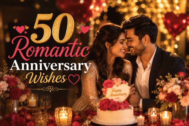 50 Romantic Anniversary Wishes for Couples ❤️