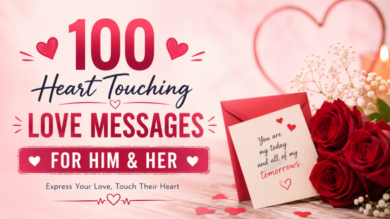 100 Heart Touching Love Messages for Him & Her ❤️
