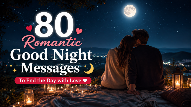 80 Romantic Good Night Messages to End the Day with Love 🌙❤️