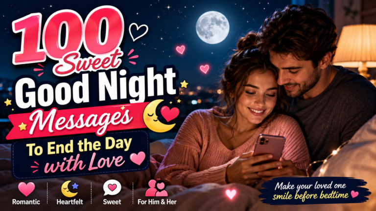 100 Sweet Good Night Messages to End the Day with Love ❤️ (2026)